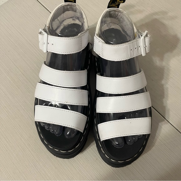 Dr Martens Blaire White Chunky Gladiator Platform Sandal Ankle Straps 6 - Picture 4 of 13